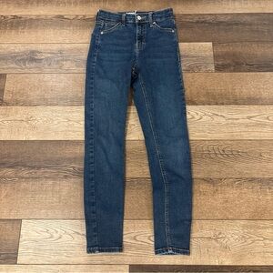 Topshop Dark Blue Skinny Jeans